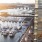 view looking down at harbor with docked boats