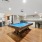 billiard table in massive lobby