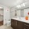 shower/tub combo in brightly lit bathroom